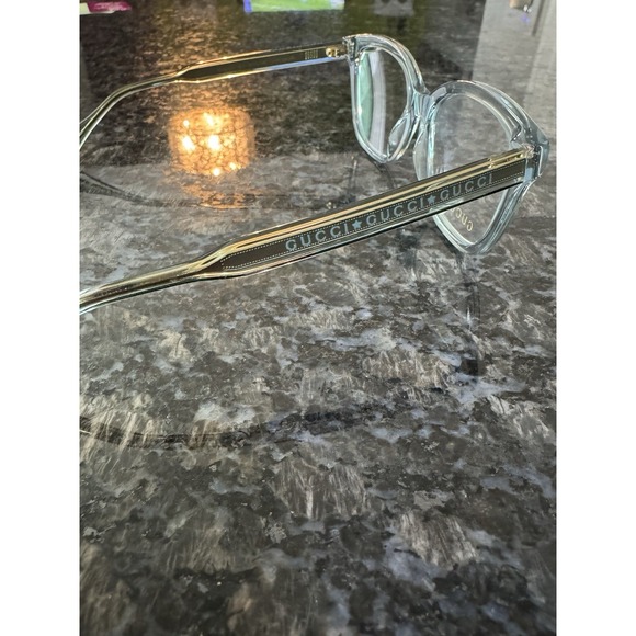 GUCCI GG0566O 003 Square Light Blue Demo Lens 52 mm Women\'s Eyeglasses